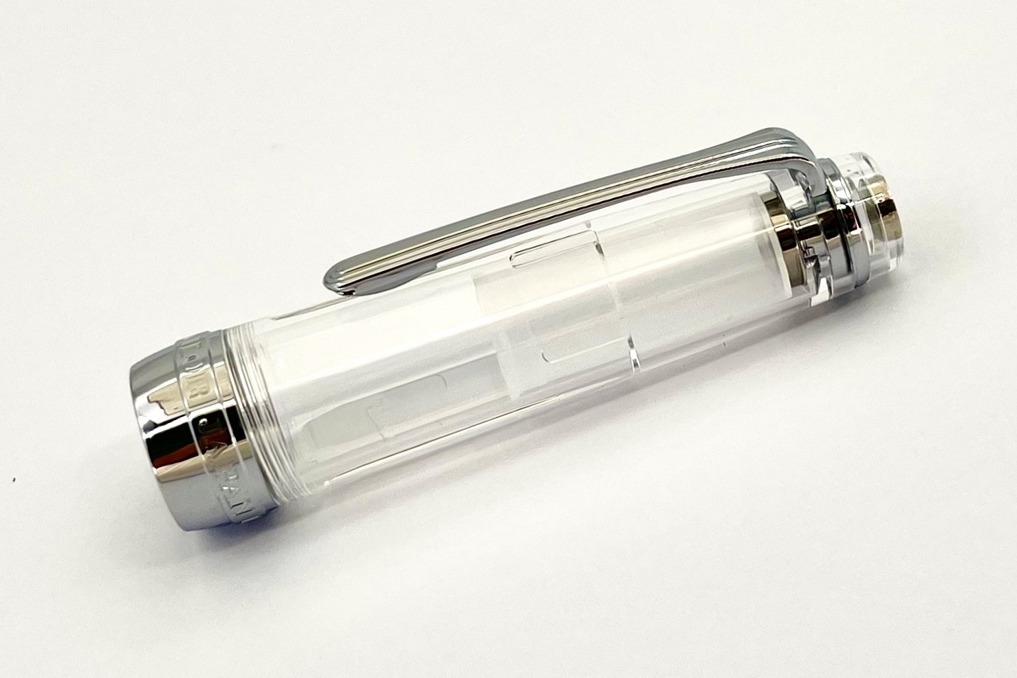 SailorProGearSlimClearDemoRhodiumTrimFountainPen_J